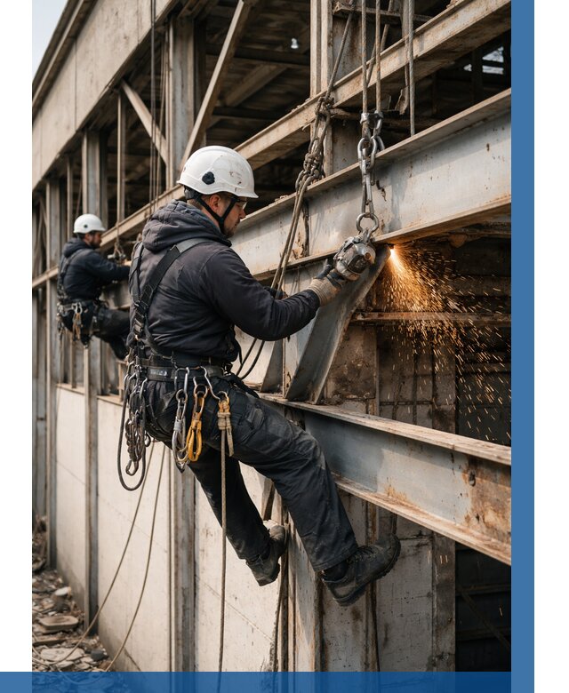 Демонтаж металлоконструкций на высоте в Мелеузе от 6649р. |ВЫСОТНИК-Млз