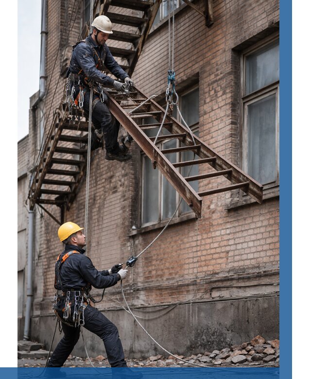 Демонтаж пожарной лестницы в Мелеузе от 12275 р. | ВЫСОТНИК-Млз