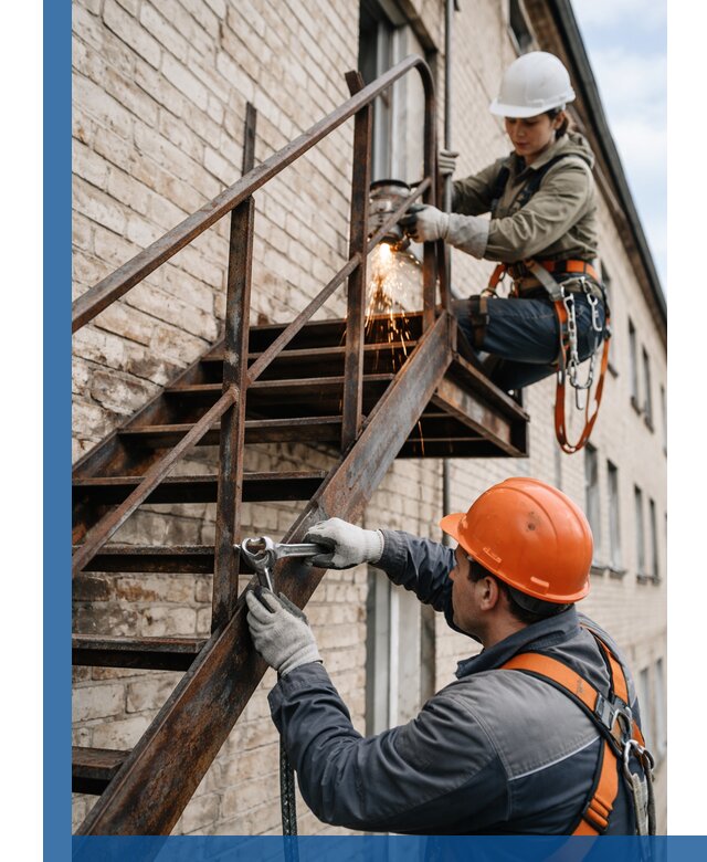 Ремонт и восстановление пожарных лестниц с выездом в Мелеузе