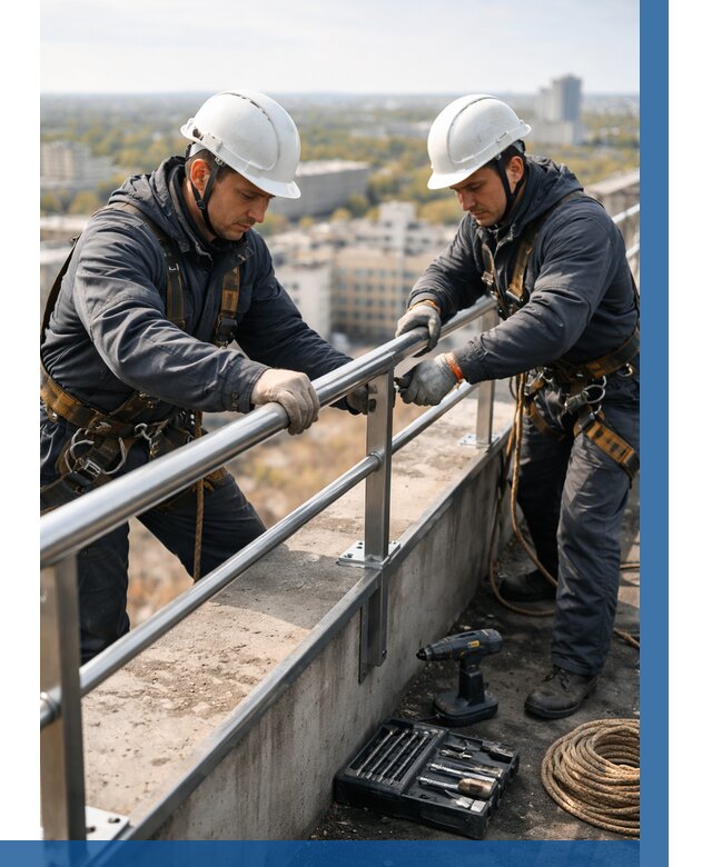 Монтаж перил на высоте в Мелеузе от 2557 р. | ВЫСОТНИК-Млз