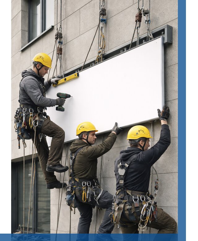 Монтаж рекламной вывески в Мелеузе от 8183 р. | ВЫСОТНИК-Млз