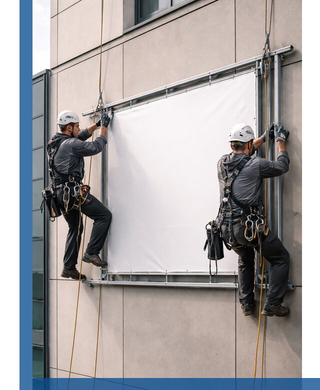 Монтаж наружной рекламной вывески в Мелеузе под ключ