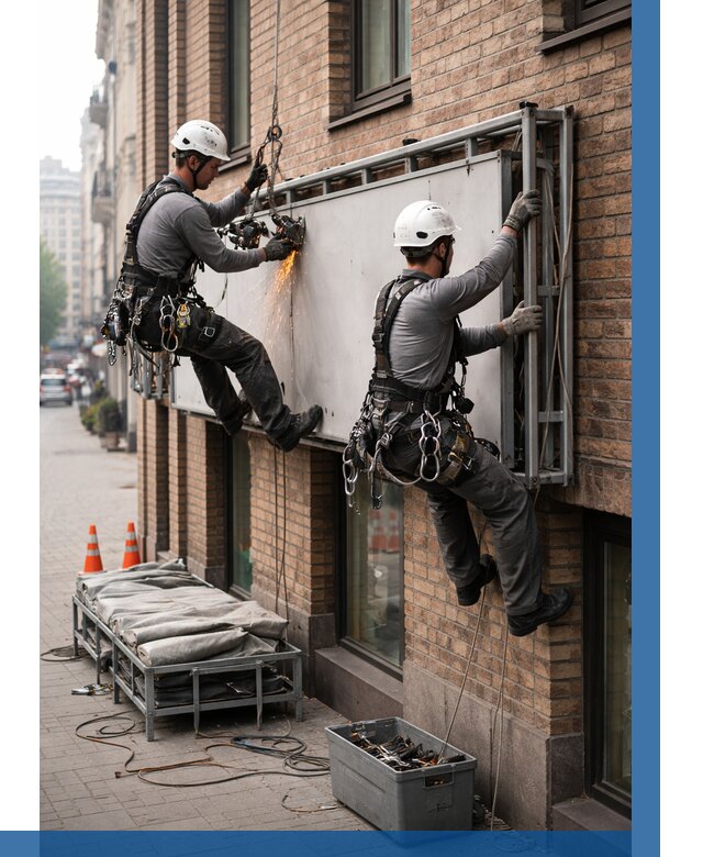 Демонтаж рекламной вывески в Мелеузе от 6649 р. | ВЫСОТНИК-Млз