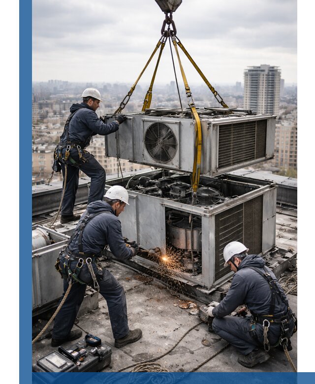 Демонтаж крышной установки в Мелеузе любой сложности