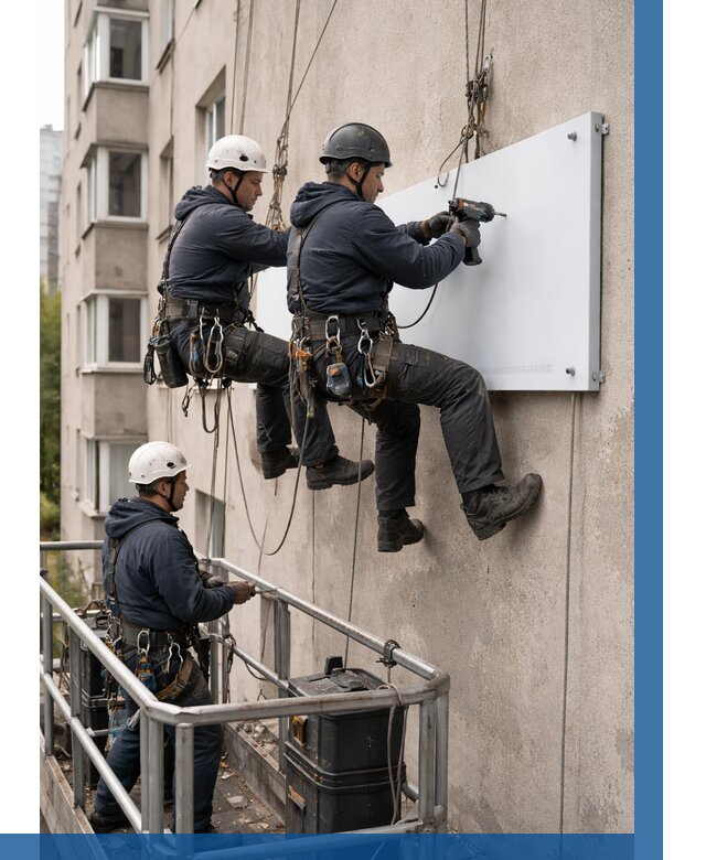 Монтаж табличек и указателей в Мелеузе от 3580 р. | ВЫСОТНИК-Млз