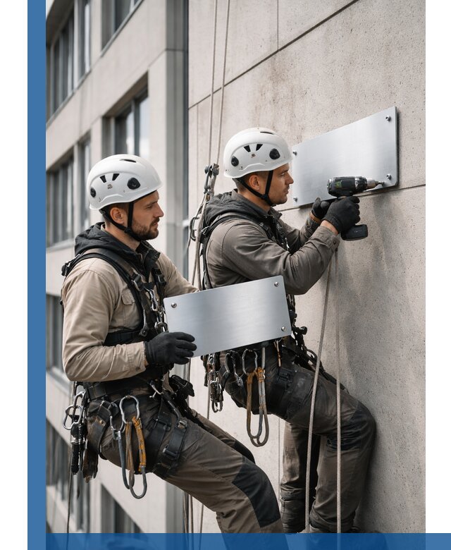 Монтаж табличек и указателей в Мелеузе для зданий и сооружений