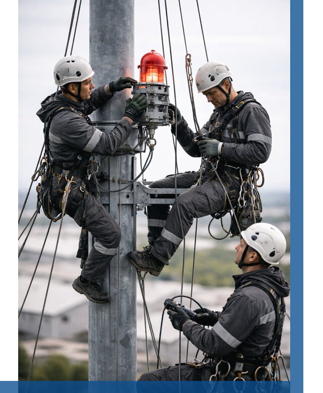 Монтаж заградительных огней в Мелеузе от 8695 р. | ВЫСОТНИК-Млз