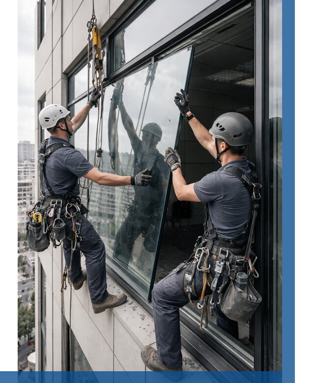 Замена стеклопакетов на высоте в Мелеузе от 5626 р. | ВЫСОТНИК-Млз