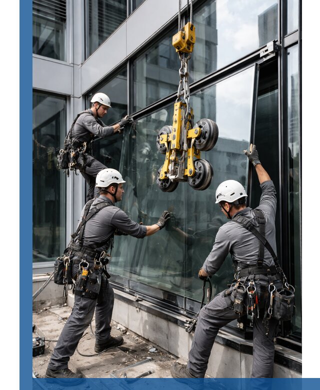 Структурное остекление фасадов в Мелеузе монтаж и обслуживание