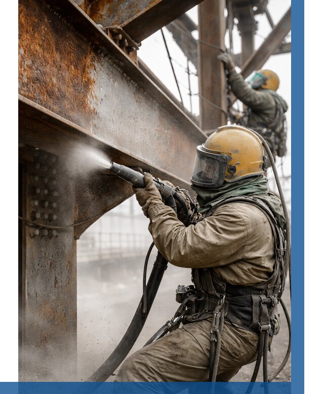 Пескоструйная очистка металлоконструкций в Мелеузе по 614 р. ВЫСОТНИК-Млз