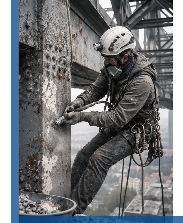 Удаление старой краски с металлических конструкций в Мелеузе