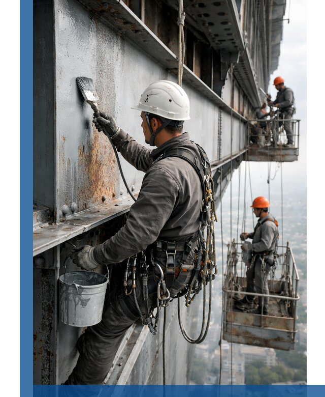 Покраска металлоконструкций на высоте в Мелеузе профессионально