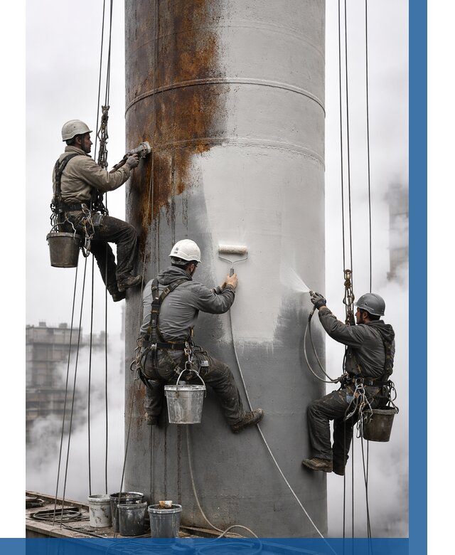 Покраска дымовых труб в Мелеузе от 8695 р. | ВЫСОТНИК-Млз