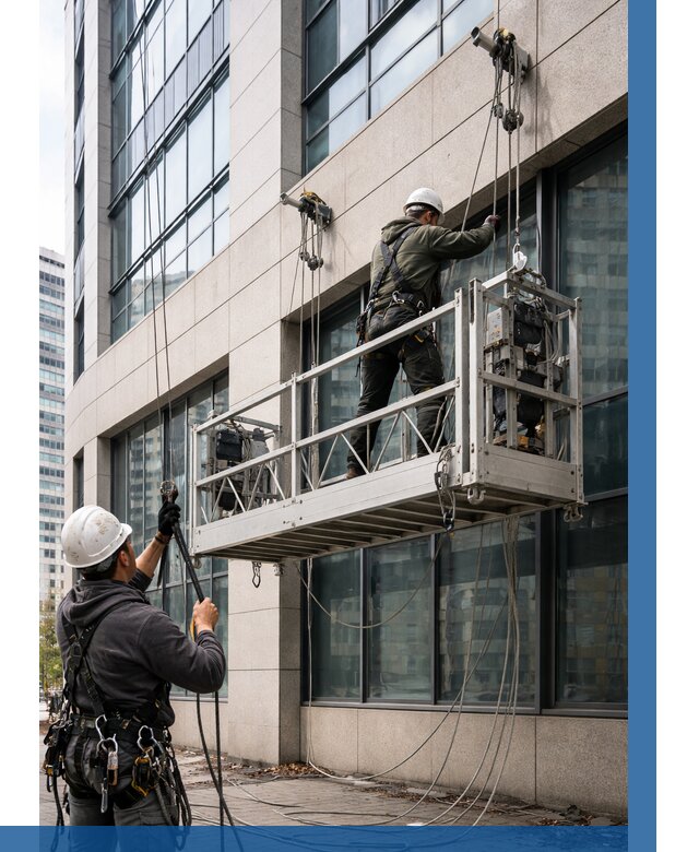 Монтаж и подъем фасадной люльки в Мелеузе от 12275 р. | ВЫСОТНИК-Млз