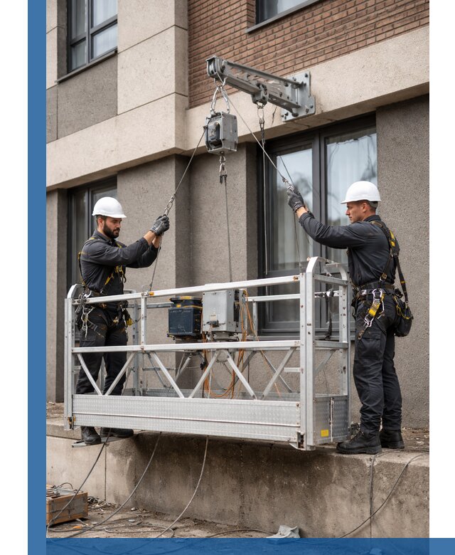 Монтаж и подъем фасадной люльки в Мелеузе с гарантией безопасности