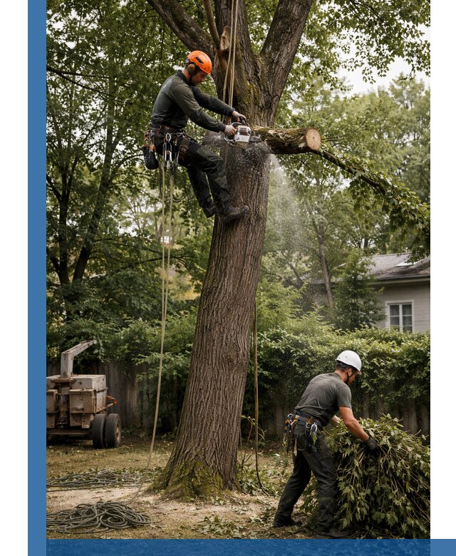 Кронирование деревьев в Мелеузе, безопасная высотная обрезка