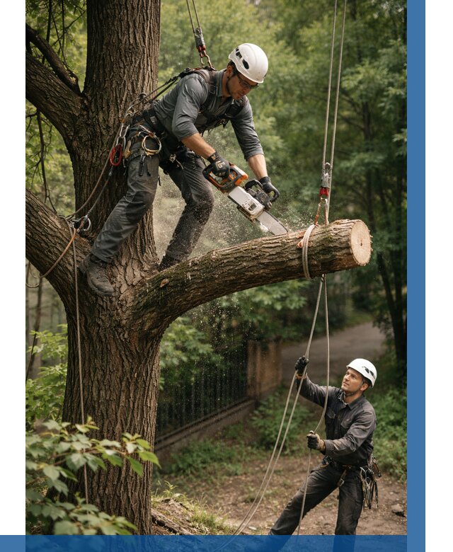 Спил деревьев альпинистами в Мелеузе от 8183 р. | ВЫСОТНИК-Млз