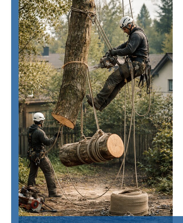 Валка деревьев частями в Мелеузе, безопасно и аккуратно