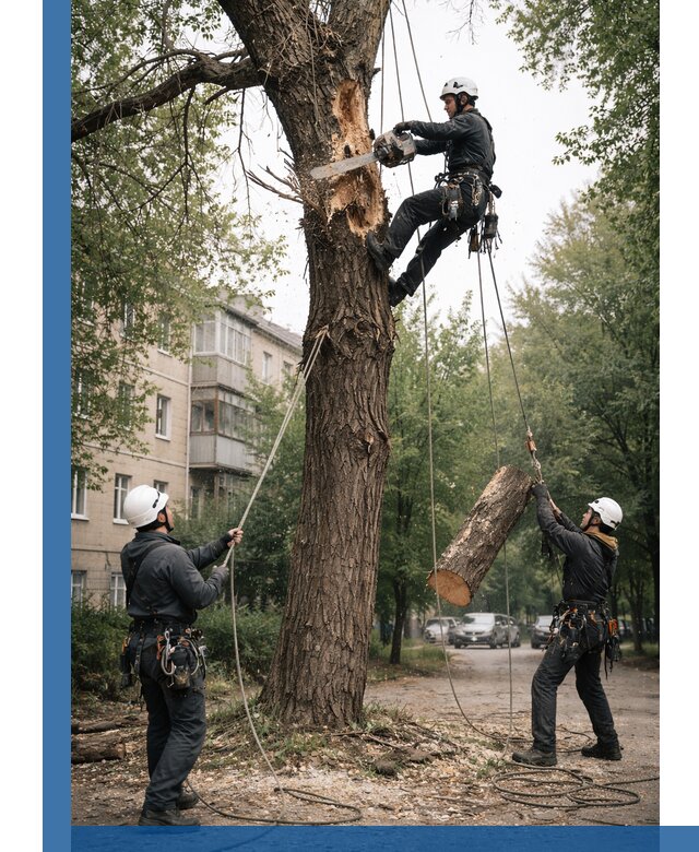 Срочное удаление аварийных деревьев в Мелеузе с гарантией безопасности
