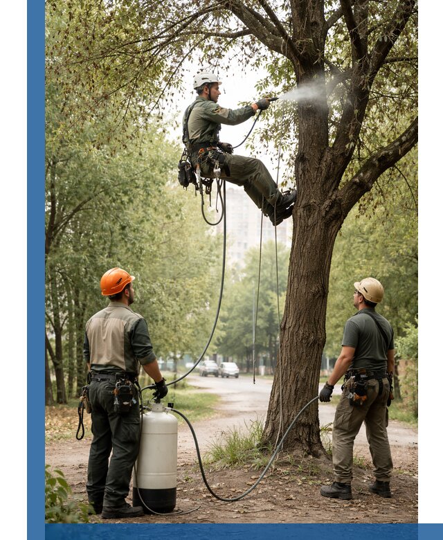 Обработка деревьев от вредителей в Мелеузе профессиональная защита