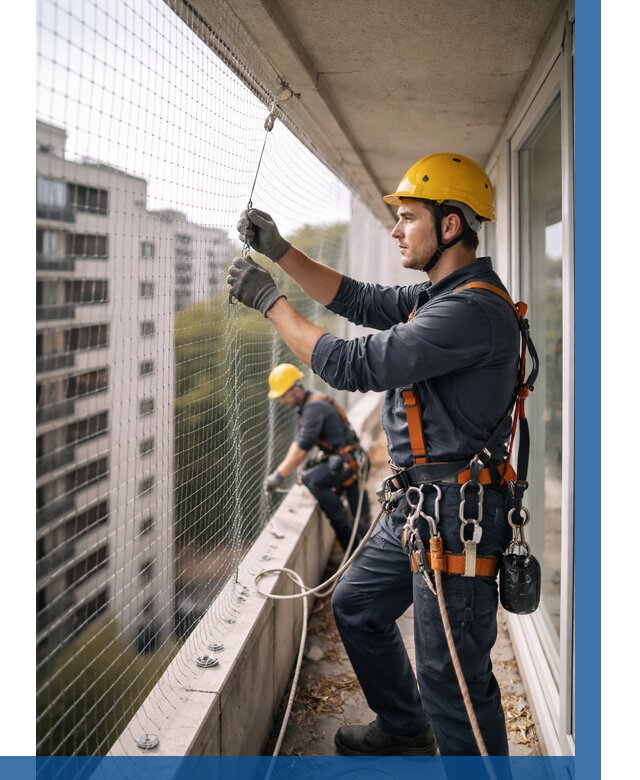 Монтаж сетки от птиц в Мелеузе от 4603 р. | ВЫСОТНИК-Млз