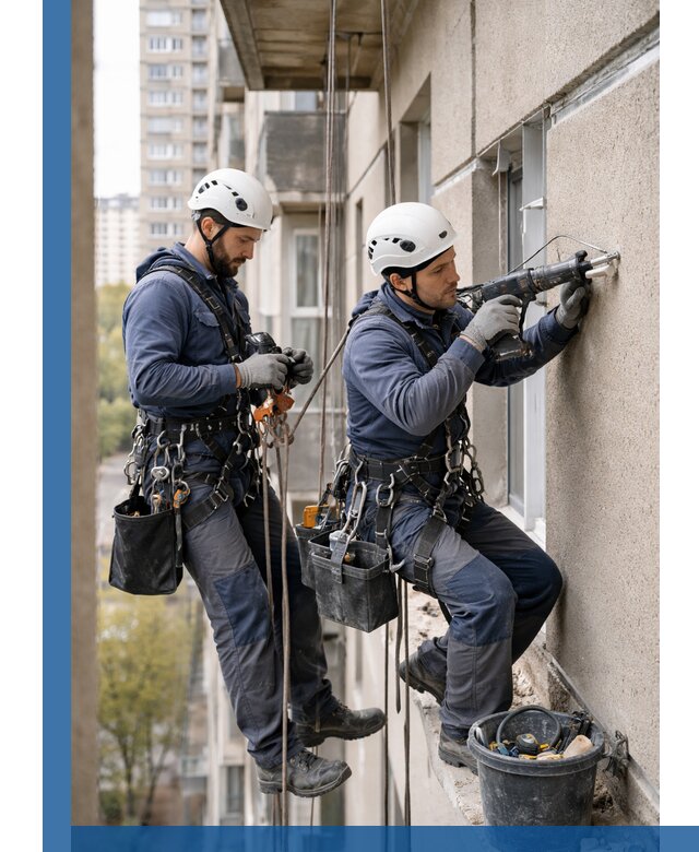 Промышленные альпинисты высотные работы и монтаж в Мелеузе